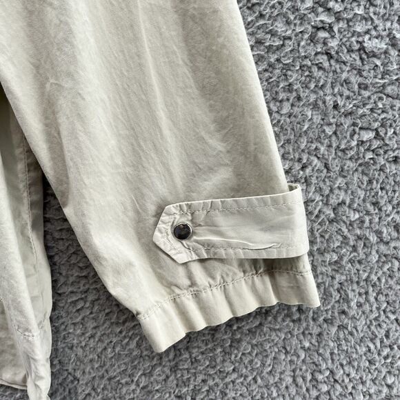 Fresh Produce Jacket Womens Large Beige Lightweight Relaxed Full Zip Hooded - Picture 10 of 12